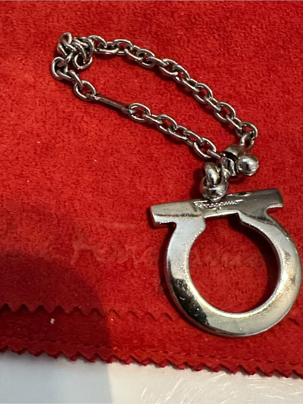 Salvatore Ferragamo Gancini Chain Key Ring / Bag Charm